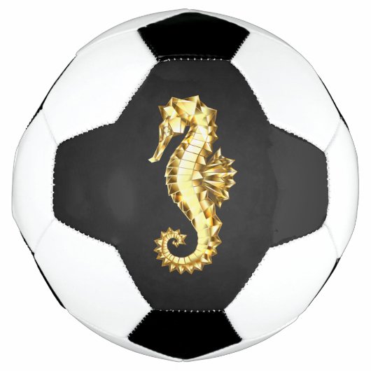 Gouden veelhoekig zeepaardje voetbal (Voorkant)