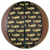 Gouden Veelhoekige Zeepaard Basketbal (Verticaal)