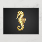 Gouden Veelhoekige Zeepaard Briefkaart (Voorkant)