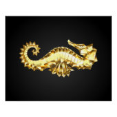 Gouden Veelhoekige Zeepaard Perfect Poster (Voorkant)