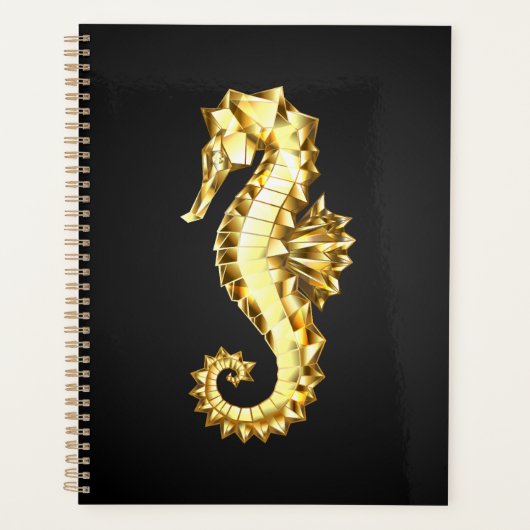 Gouden Veelhoekige Zeepaard Planner (Voorkant)