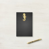 Gouden Veelhoekige Zeepaard Post-it® Notes (Op bureau)