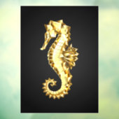 Gouden Veelhoekige Zeepaard Raamsticker (Vel 3)