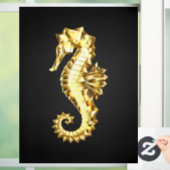 Gouden Veelhoekige Zeepaard Raamsticker (Huis)