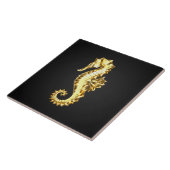 Gouden Veelhoekige Zeepaard Tegeltje (Zijkant)