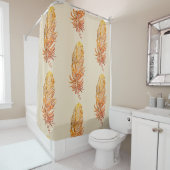 Gouden veer Art douchegordijn (In situ)