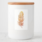 Gouden veer Custom Food Container Label Voedselcontainer Etiket (Voorkant)