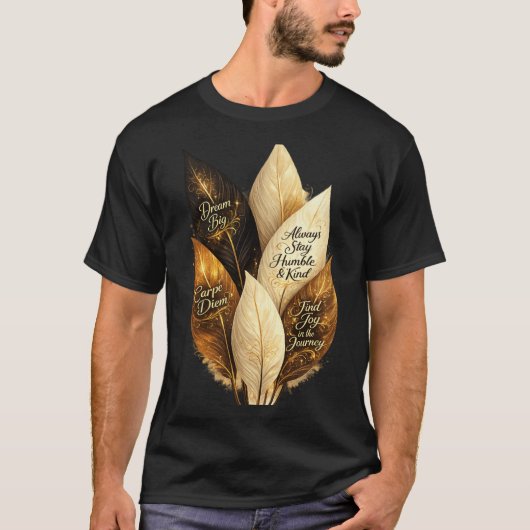 Gouden Veer Esthetische T-shirt ya (Voorkant)