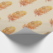 Gouden Veer Glanzend Verpakkend Document, 30 in x  Cadeaupapier (Hoek)