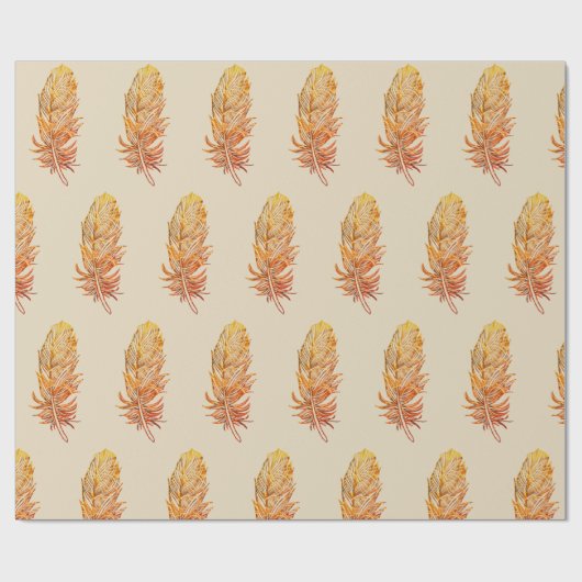 Gouden Veer Glanzend Verpakkend Document, 30 in x  Cadeaupapier (Vlak)