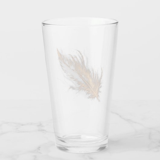 Gouden veer - Glazen beker (Achterkant)