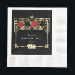 Gouden Vegas Casino Royale Geweldig vrijgezellenfe Servet<br><div class="desc">Koninklijk,  vintage kaartontwerp Great Gatsby en casino thema. Het bevat een Great Gatsby,  Roaring 1920's oude Hollywood Art Deco stijl vorm,  koninklijke namaak goud freer-de-lis,  vintage lettertypen,  evenals speelkaarten met gouden randen. Gebruik de personaliseertool om uw informatie toe te voegen. Bezoek voor meer mijn Casino Bachelor Collection.</div>