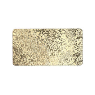 Gouden Vein Gemarmerd Patroon Persoonlijk Etiket