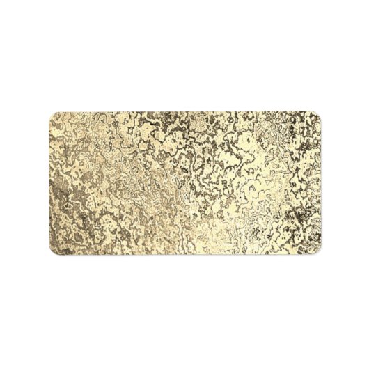 Gouden Vein Gemarmerd Patroon Persoonlijk Etiket (Voorkant)