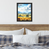 Gouden Veld Droom Canvas Afdruk (Insitu (Slaapkamer))