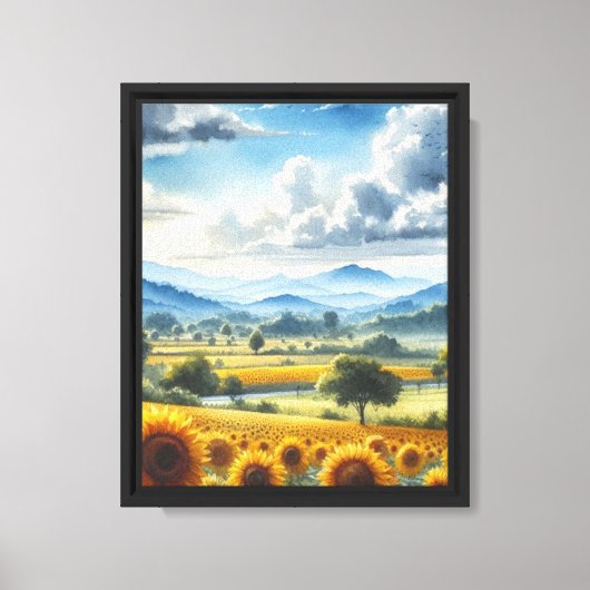 Gouden Veld Droom Canvas Afdruk (Voorkant)