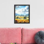 Gouden Veld Droom Canvas Afdruk (Insitu (Woonkamer))