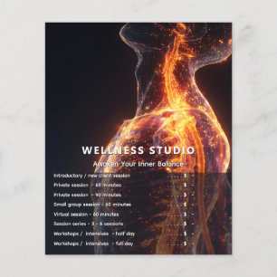 Gouden Veld Holistische Lichaamsbehandeling Flyer