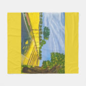 Gouden velden en pad fleece deken (Voorkant (Horizontaal))