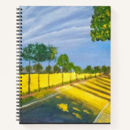Gouden velden en pad notitieboek