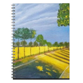 Gouden velden en pad notitieboek
