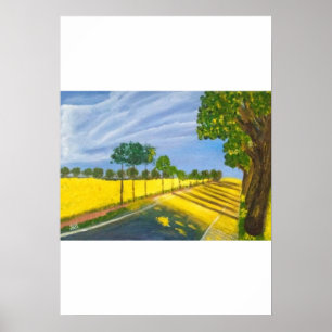 Gouden Velden en Pad Poster