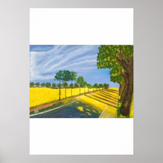 Gouden Velden en Pad Poster (Voorkant)