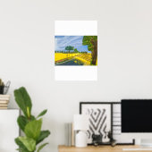 Gouden Velden en Pad Poster (Thuiskantoor)