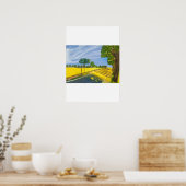 Gouden Velden en Pad Poster (Keuken)