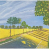 Gouden Velden en Pad Sticker (Voorkant)