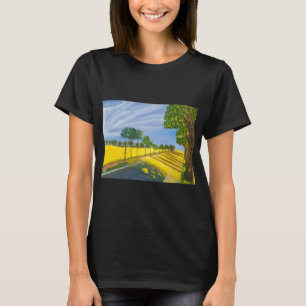 Gouden velden en pad t-shirt