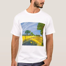 Gouden velden en pad t-shirt