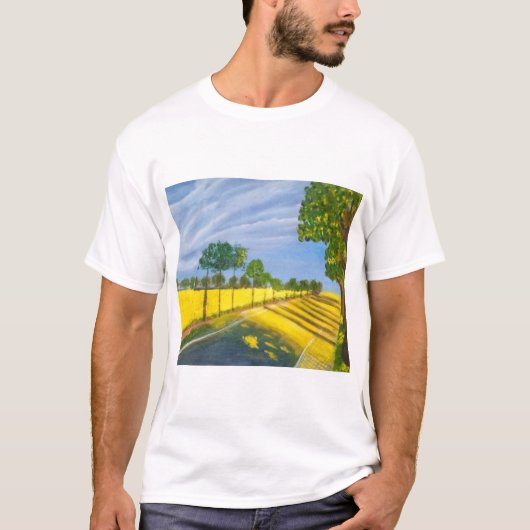 Gouden velden en pad t-shirt (Voorkant)
