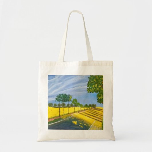 Gouden velden en pad tote bag (Voorkant)