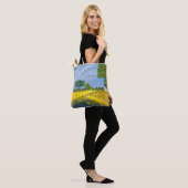 Gouden velden en pad tote bag (Op model)