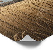 Gouden Velden Onder Stormy Skies Poster (Hoek)