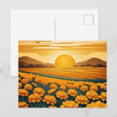Gouden Velden van Marigolds Briefkaart (Voorkant / Achterkant)