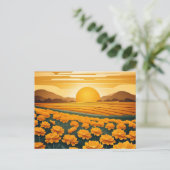 Gouden Velden van Marigolds Briefkaart (Staand voorkant)