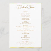 Gouden velg foto begrafenis programmakaart (Achterkant)