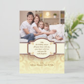 Gouden Verbinding Foto Kerstkaart (Staand voorkant)
