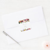 Gouden veren Boho tropische bruiloft envelop afdic Vierkante Sticker (Envelop)