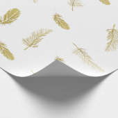 Gouden Veren Cadeaupapier (Hoek)