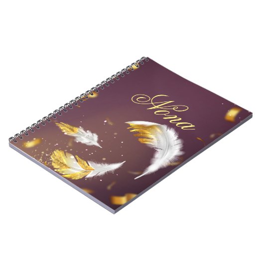 Gouden veren notitieboek (Linkerzijde)