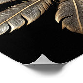 Gouden veren: symmetrisch Starburst-ontwerp Poster (Hoek)