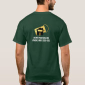 Gouden Verf Bakstenen Muur Handyman Schilder T-shirt (Achterkant)