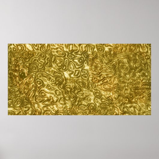 Gouden Verf Ontwerp: Luxe en Artistieke Metallic Poster (Voorkant)