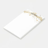 Gouden verf Splatter Minimalist Post-it® Notes (Schuin)
