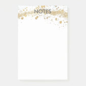 Gouden verf Splatter Minimalist Post-it® Notes (Voorkant)