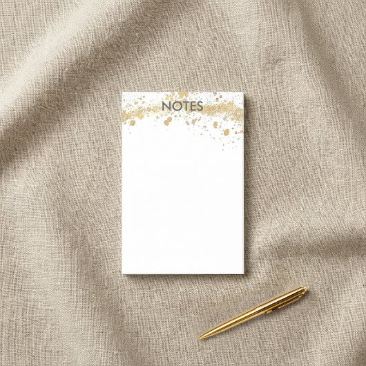 Gouden verf Splatter Minimalist Post-it® Notes