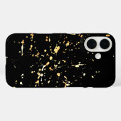 Gouden verf Splatter op zwart Case-Mate iPhone Case (Achterkant (horizontaal))
